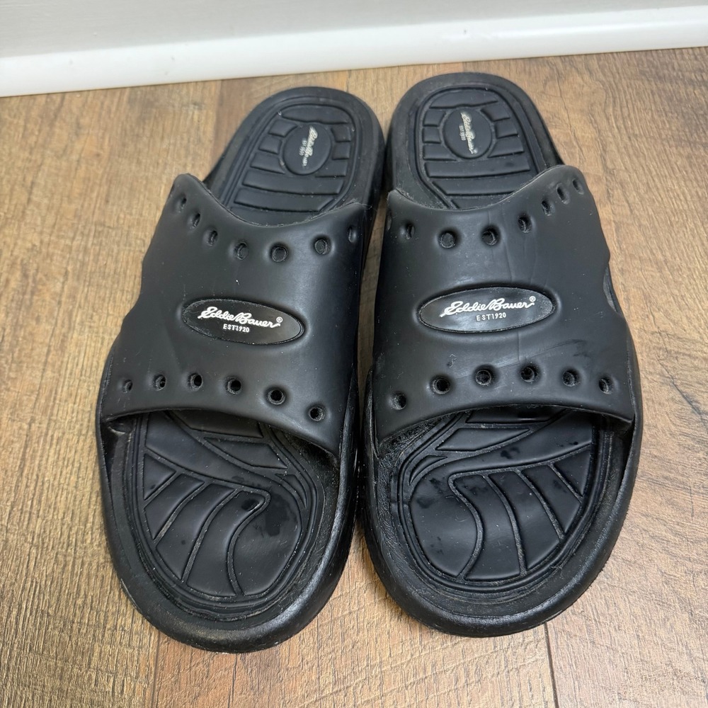 Eddie Bauer Slide Sandals Mens 12 Black